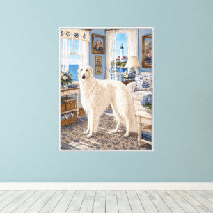 Lienzo Un Borzoi de Nantucket