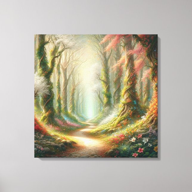 Lienzo Un bosque susurrador: el encanto develado (Anverso)