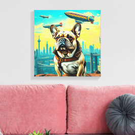 LIENZO UN BULLDOG MAÑANA-FRANCÉS DISTANTE