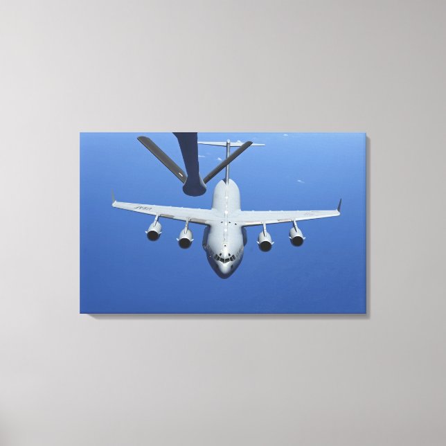 Lienzo Un C-17 Globemaster III se acerca al auge (Anverso)