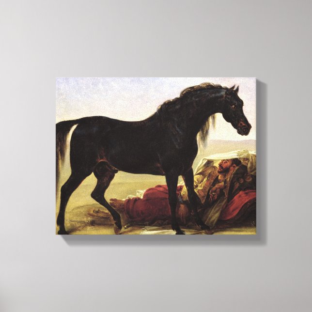 Lienzo Un caballo árabe (Anverso)