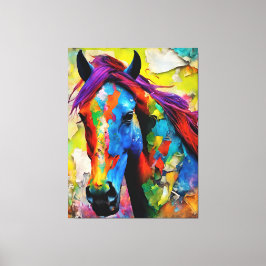 Lienzo Un caballo muy colorido
