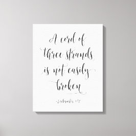 Lienzo Un Cable De Tres Extraños, Eclesiastes 4:12