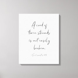 Lienzo Un Cable De Tres Extraños, Eclesiastes 4:12