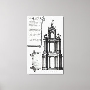 Lienzo Un campanil diseñado para San Pedro, Roma