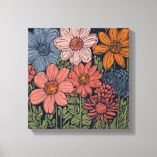 Lienzo Un campo de flores (Anverso)