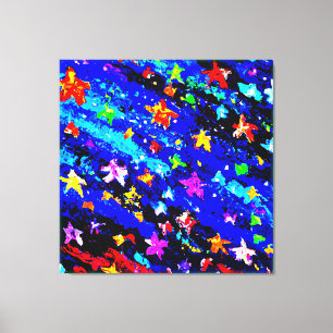 Lienzo Un Cielo Starry De Colores Brillantes. ¡Hazte con