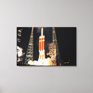 Lienzo Un cohete pesado del delta IV quita