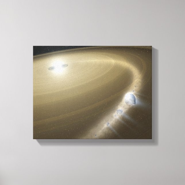 Lienzo Un cometa siendo desgarrado a la sombra alrededor  (Anverso)