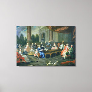 Lienzo Un concierto de la familia en el castillo francés