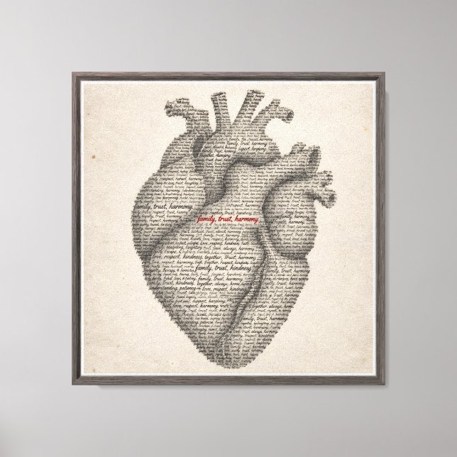 Lienzo Un Corazón Lleno de Palabras (Anverso)