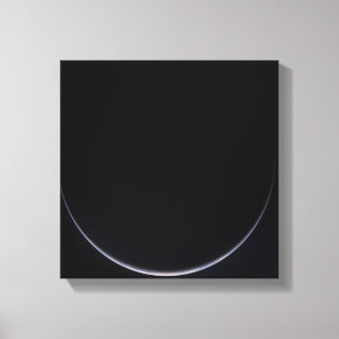 Lienzo Un creciente sol-iluminado de la tierra