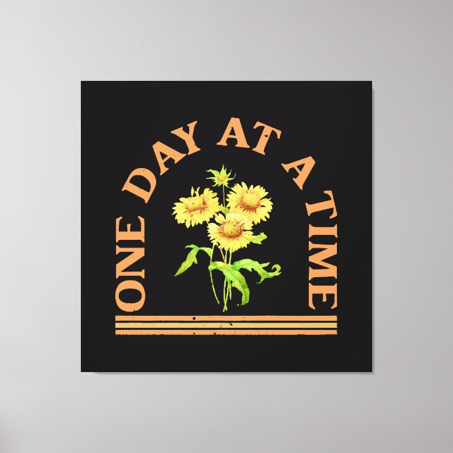 Lienzo Un día a la vez (Anverso)