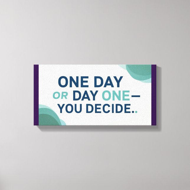 Lienzo Un Día o Día Uno - Tú Decides 2 (Anverso)
