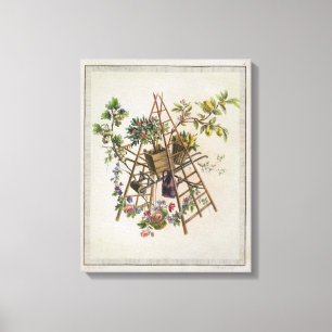 Lienzo Un diseño de la materia textil del jardín, de la