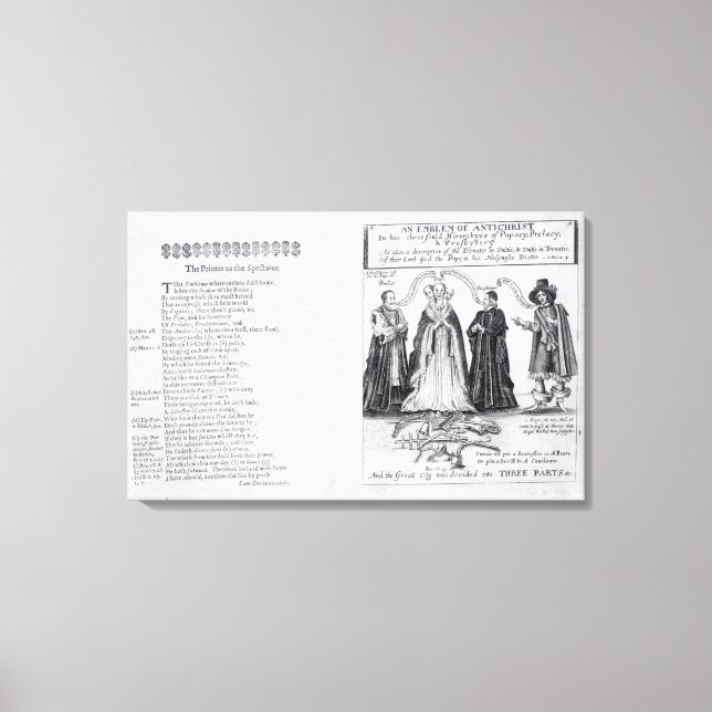 Lienzo Un emblema del anticristo (Anverso)