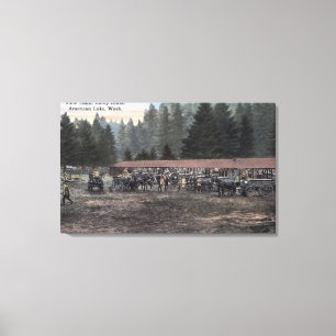 Lienzo Un equipo de la mula en el campo Lewis