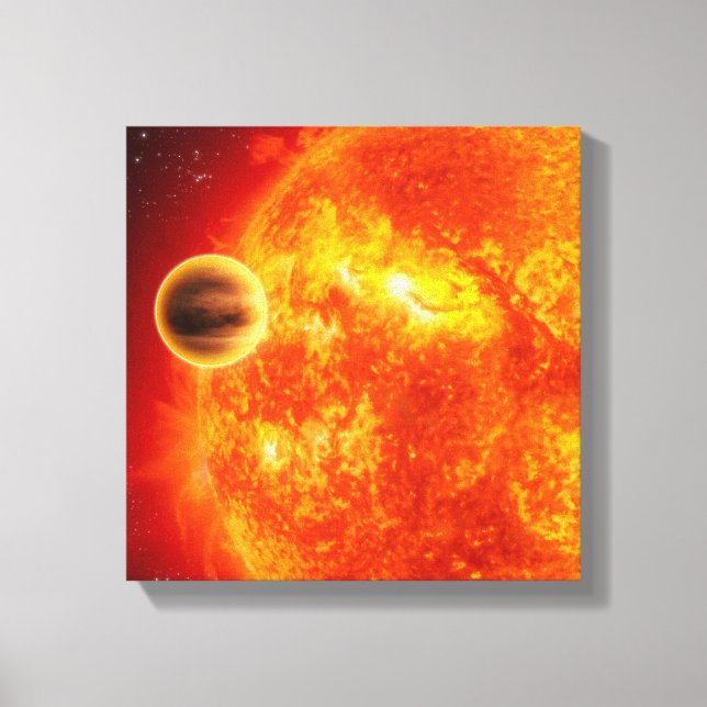 Lienzo Un exoplaneta gigante del gas (Anverso)