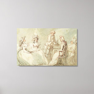 Lienzo Un Fiesta de té (lápiz y tinta, lápiz y con c/c so