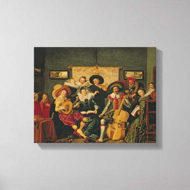 Lienzo Un Fiesta musical, c.1625 (Anverso)