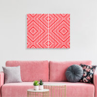 un fondo rojo y blanco con un patrón de diamante