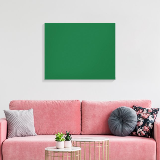 Lienzo Un fondo verde profundo contrasta con un blanco cr (Insitu (Sala de estar))