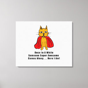 Lienzo Un gato Naranja súper asombroso con el Cabo Rojo