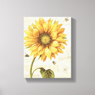 Lienzo Un girasol amarillo
