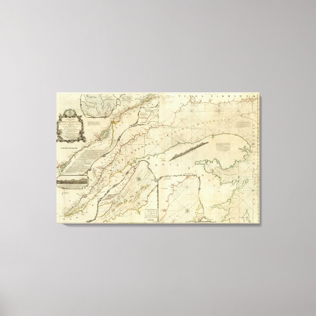 Lienzo Un gráfico exacto del río San Lorenzo (Anverso)