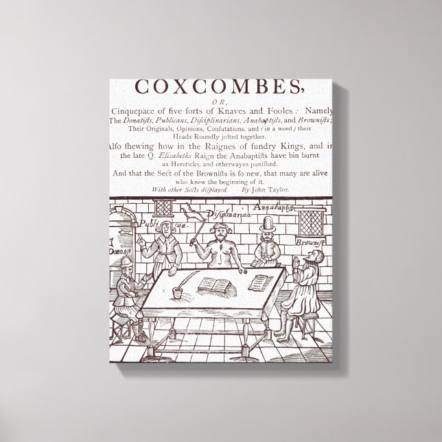 Lienzo Un grupo de Coxcombes' de John Taylor (Anverso)