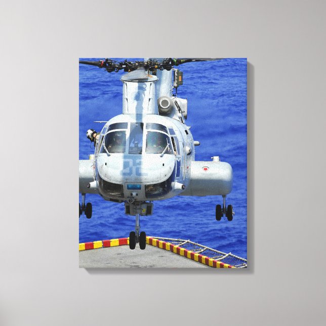 Lienzo Un helicóptero CH-46E Sea Knight (Anverso)