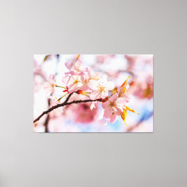 Lienzo Un Hermoso Ramillete De Flores De Sakura Sobre Fon
