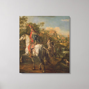Lienzo Un húsar a caballo, 1773