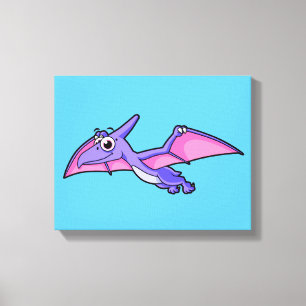 Lienzo Un Ilustracion Agradable De Un Pterodáctilo Volado