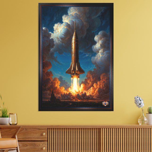Lienzo Un impresionante lanzamiento de cohete de fusión r (Insitu (Sala de estar))