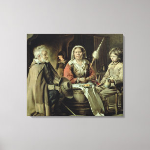 Lienzo Un interior francés, c.1645