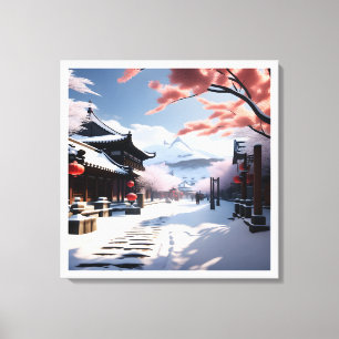 Lienzo Un invierno coreano