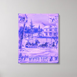 Lienzo Un invierno pintoresco y pintoresco del siglo XIX