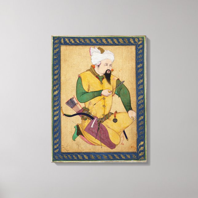 Lienzo Un jefe turcomano o mongol con una flecha, de (Anverso)