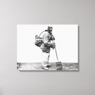 Lienzo Un jornalero chino, c.1870 (foto de b/w)