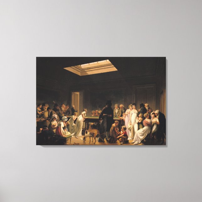Lienzo Un juego de billares, 1807 (Anverso)
