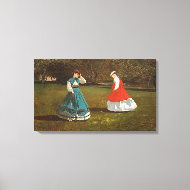 Lienzo Un juego de croquet (Anverso)