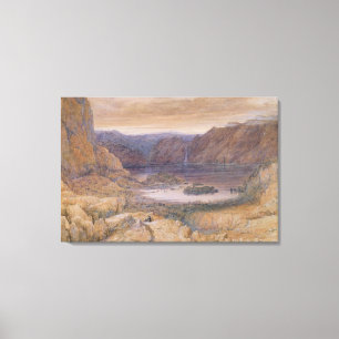 Lienzo Un lago mountain, Noruega, c.1827