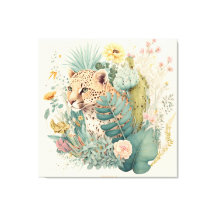 Un leopardo detrás del personalizado de los arbust