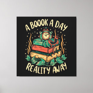 Lienzo Un libro al día mantiene la Realidad alejada