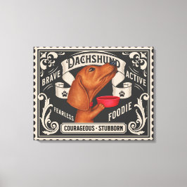 Lienzo Un lindo Dachshund mendigando comida