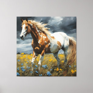 Lienzo Un magnífico caballo de Pinto