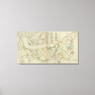 Lienzo Un mapa de la isla de St John