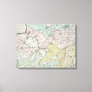 Lienzo Un mapa exacto de Canadá, 1761