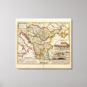 Lienzo Un mapa general de Turquía en Europa